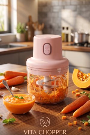 Mini Food Chopper Portable USB Rechargeable Vegetable Garlic Meat Grinder | With Cable - Size 250ml